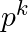 p^k